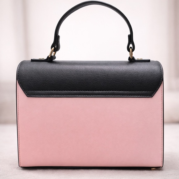 Dune London Pink & Black Structured Top Handle Bag w/ Matching Wallet - Picture 2 of 2